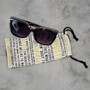 Anna & Ava Black Sunglasses with Silver Bling